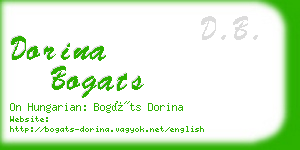 dorina bogats business card